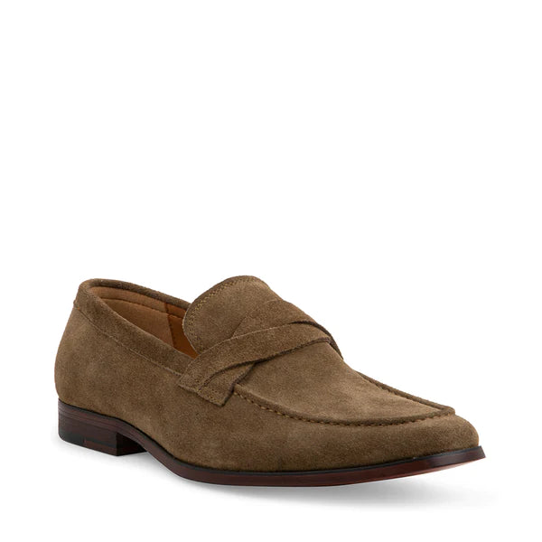 Steve madden taupe slip ons sale