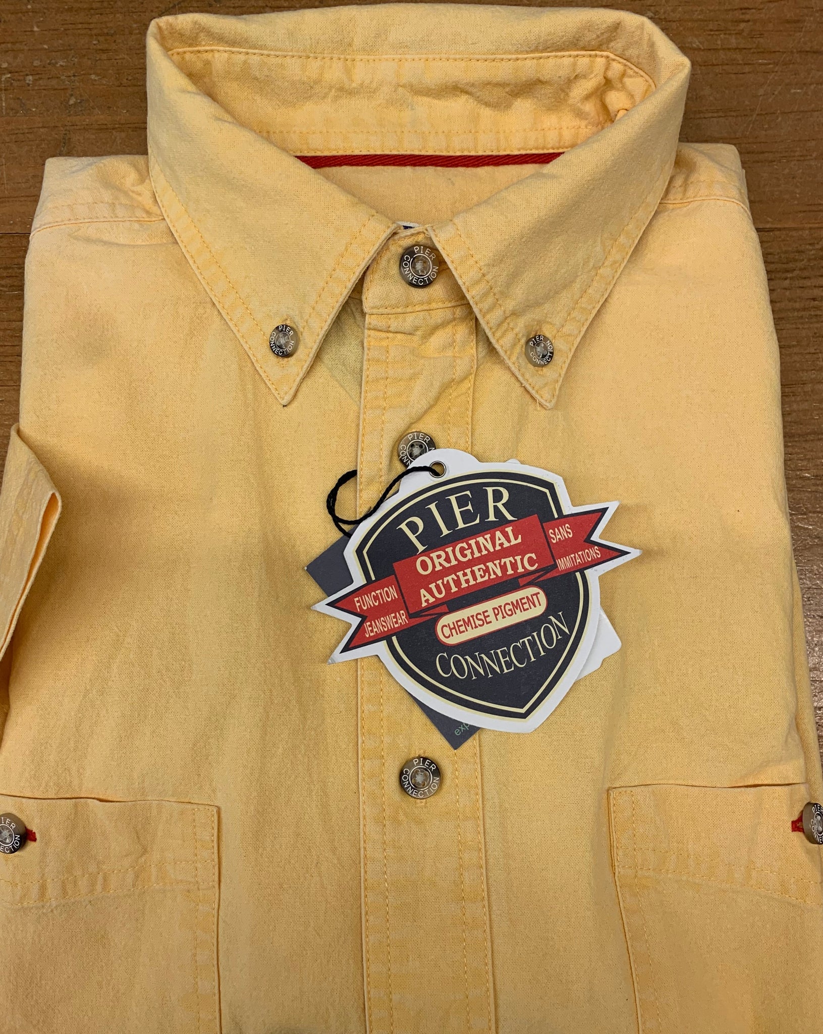 original authentic pier connection s/s pigment shirt 100% cotton