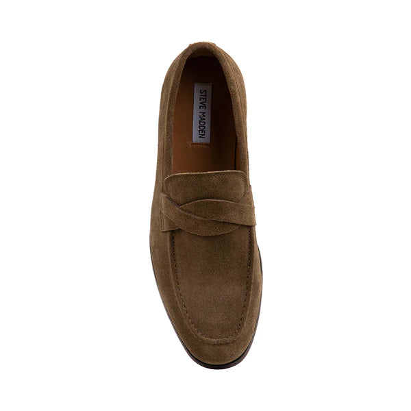 Steve madden taupe slip ons on sale